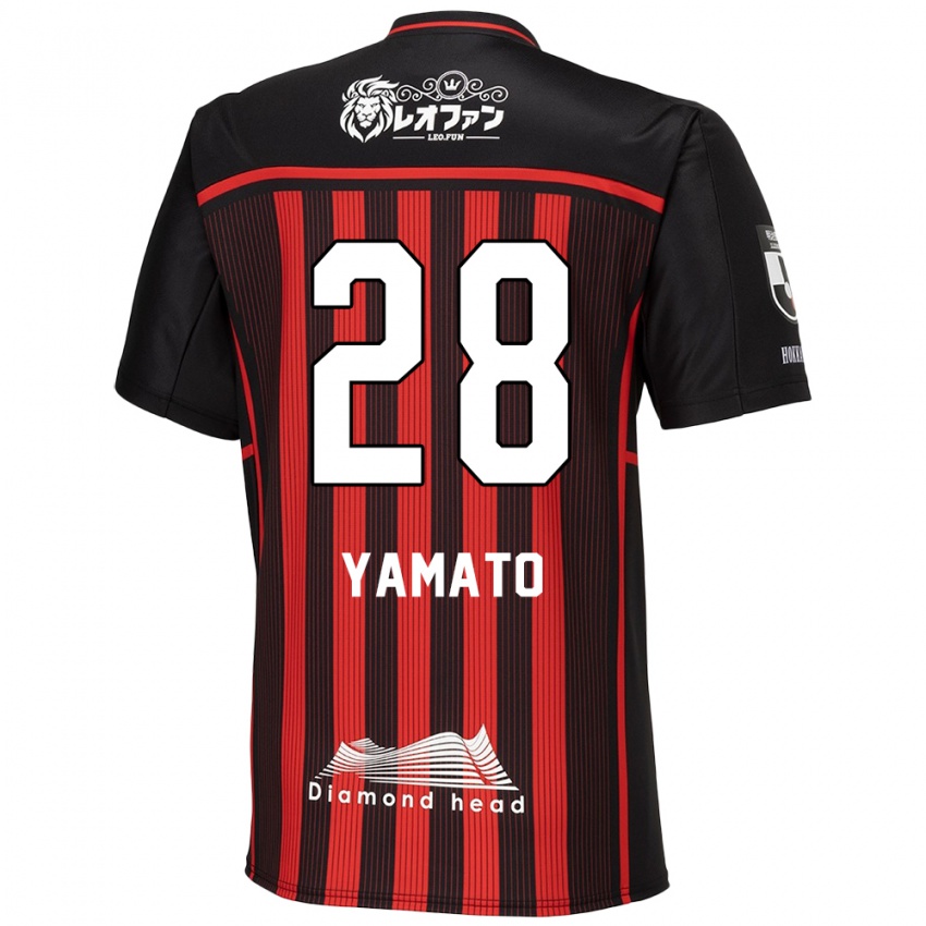 Niño Camiseta Yamato Okada #28 Negro Rojo 1ª Equipación 2024/25 La Camisa