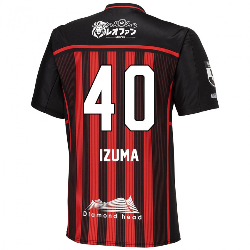 Niño Camiseta Shido Izuma #40 Negro Rojo 1ª Equipación 2024/25 La Camisa