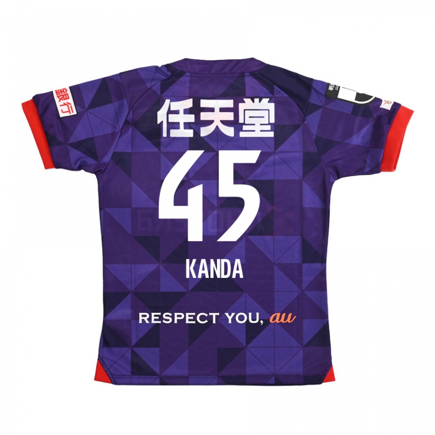 Niño Camiseta Kotaro Kanda #45 Púrpura Blanco 1ª Equipación 2024/25 La Camisa