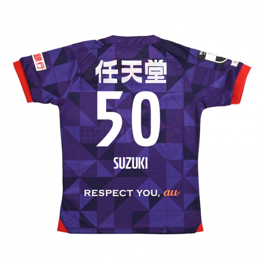 Niño Camiseta Yoshinori Suzuki #50 Púrpura Blanco 1ª Equipación 2024/25 La Camisa