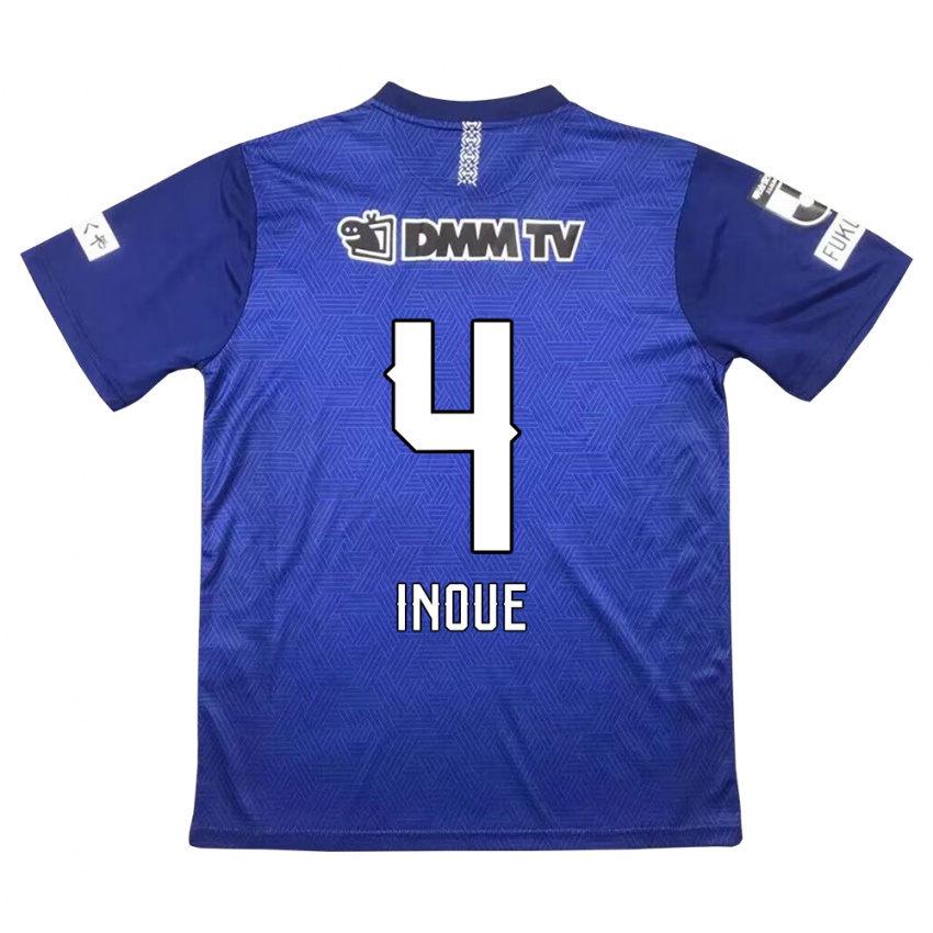 Niño Camiseta Seiya Inoue #4 Azul Oscuro 1ª Equipación 2024/25 La Camisa