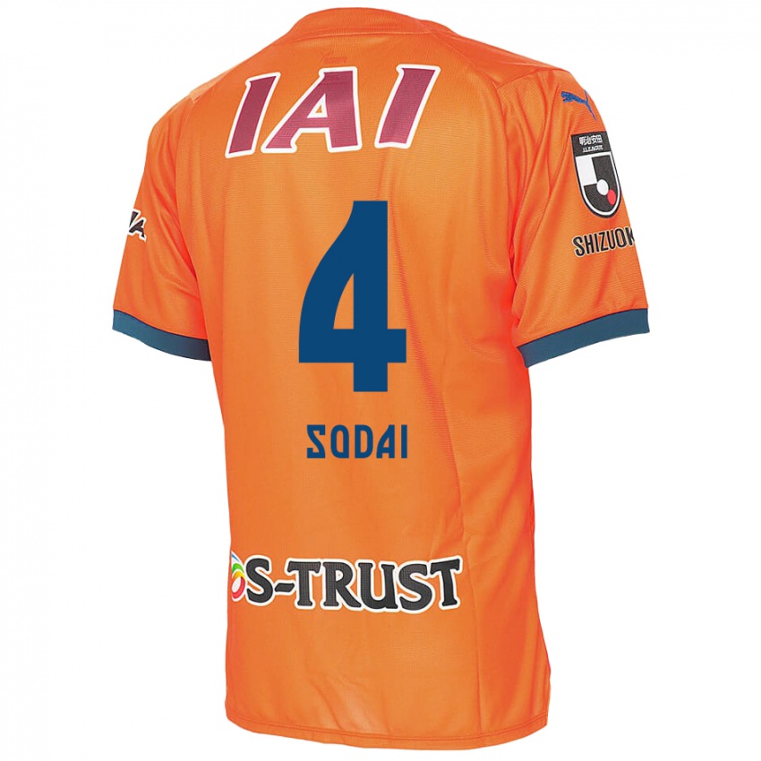 Niño Camiseta Sodai Hasukawa #4 Naranja Azul 1ª Equipación 2024/25 La Camisa