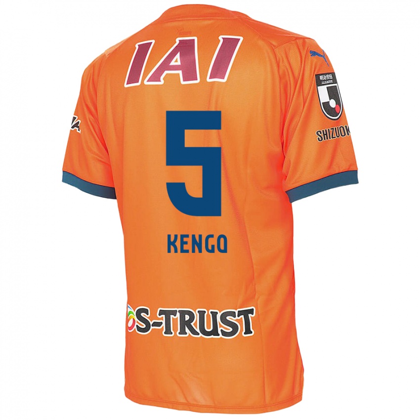 Niño Camiseta Kengo Kitazume #5 Naranja Azul 1ª Equipación 2024/25 La Camisa