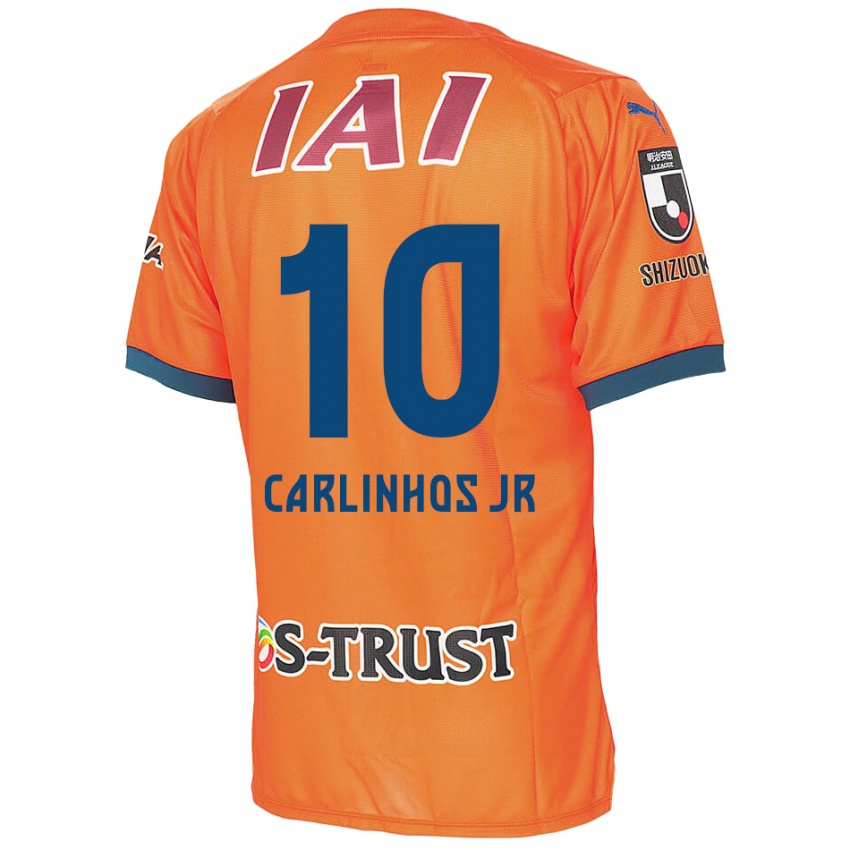 Niño Camiseta Carlinhos Junior #10 Naranja Azul 1ª Equipación 2024/25 La Camisa