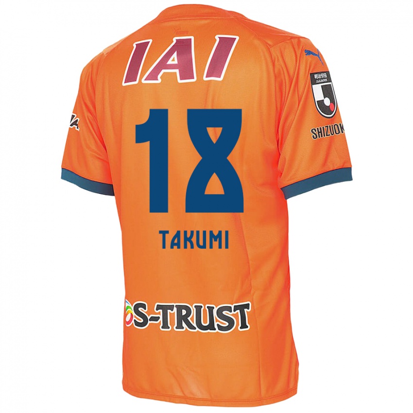 Niño Camiseta Takumi Kato #18 Naranja Azul 1ª Equipación 2024/25 La Camisa