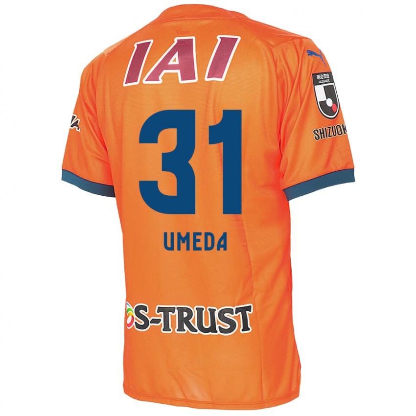 Niño Camiseta Togo Umeda #31 Naranja Azul 1ª Equipación 2024/25 La Camisa