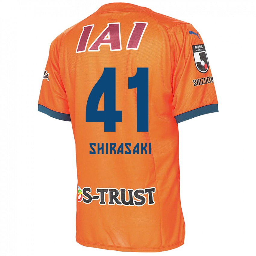 Niño Camiseta Ryohei Shirasaki #41 Naranja Azul 1ª Equipación 2024/25 La Camisa