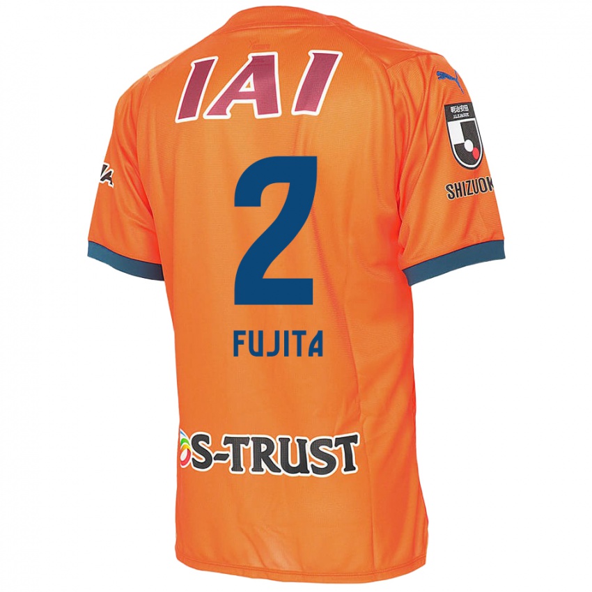 Niño Camiseta Shunsuke Fujita #2 Naranja Azul 1ª Equipación 2024/25 La Camisa