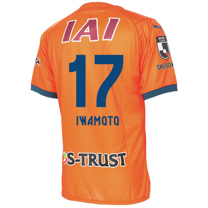 Niño Camiseta Shogo Iwamoto #17 Naranja Azul 1ª Equipación 2024/25 La Camisa