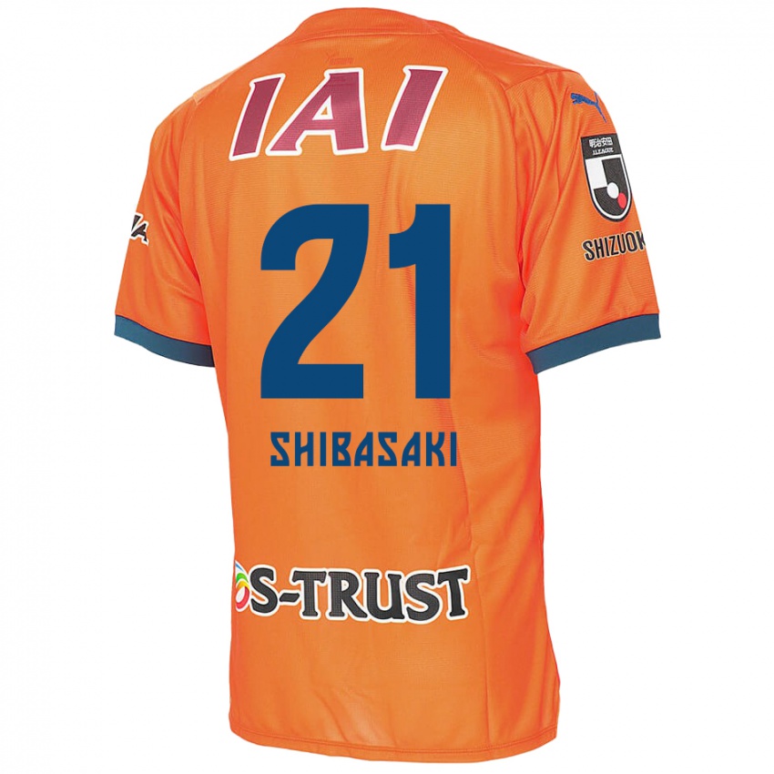 Niño Camiseta Kaito Shibasaki #21 Naranja Azul 1ª Equipación 2024/25 La Camisa