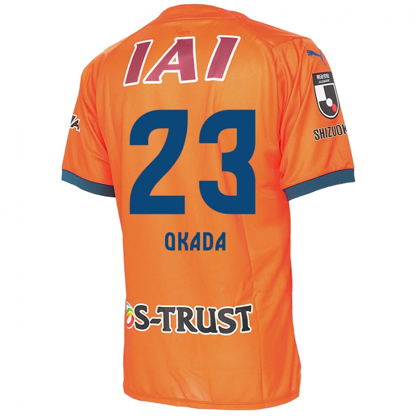 Niño Camiseta Shu Okada #23 Naranja Azul 1ª Equipación 2024/25 La Camisa