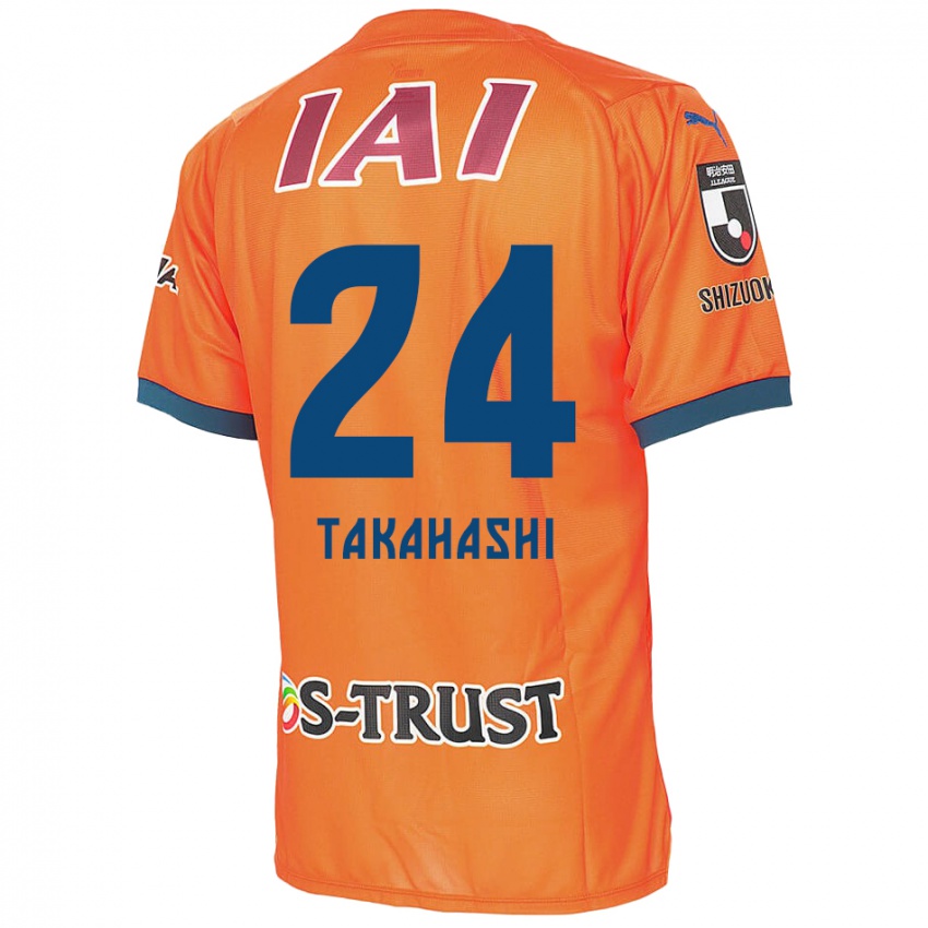 Niño Camiseta Yuzuki Takahashi #24 Naranja Azul 1ª Equipación 2024/25 La Camisa