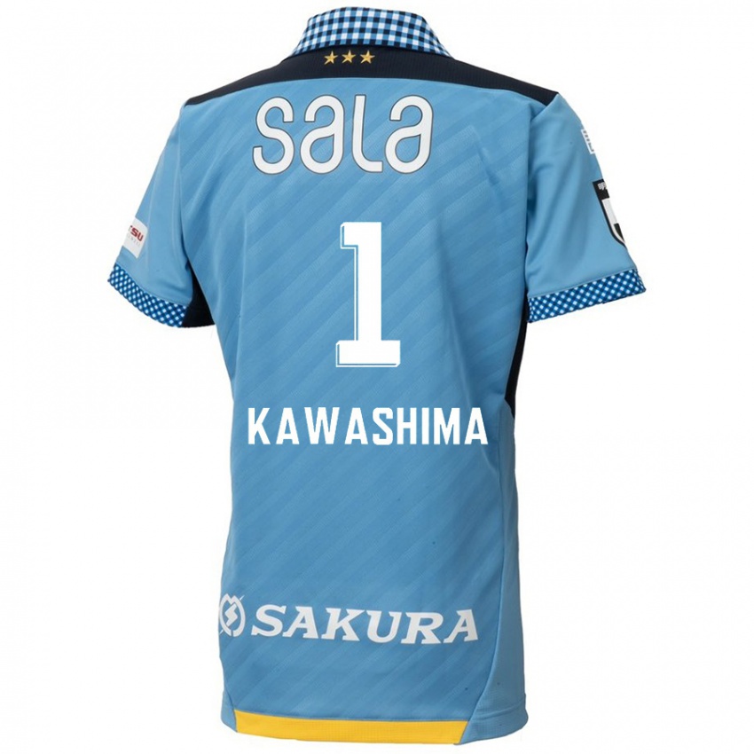 Niño Camiseta Eiji Kawashima #1 Azul Negro 1ª Equipación 2024/25 La Camisa