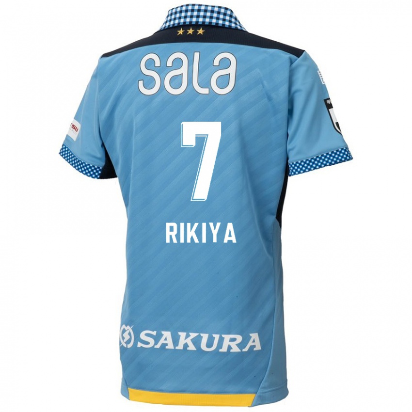 Niño Camiseta Rikiya Uehara #7 Azul Negro 1ª Equipación 2024/25 La Camisa