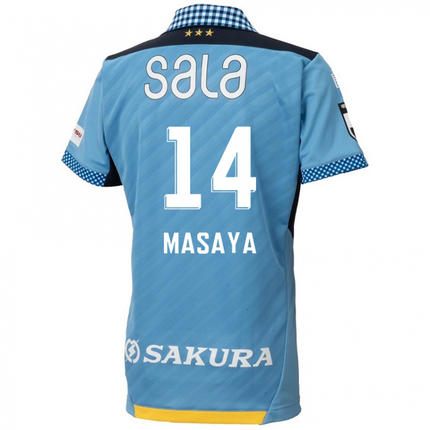 Niño Camiseta Masaya Matsumoto #14 Azul Negro 1ª Equipación 2024/25 La Camisa