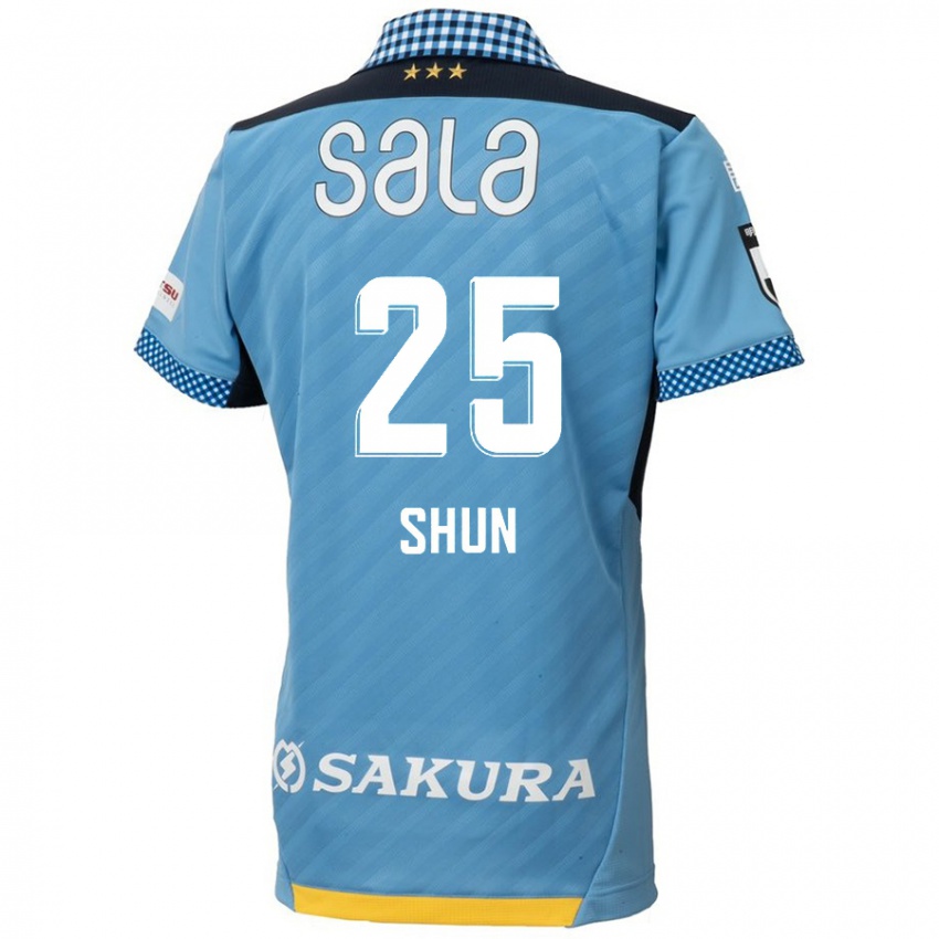 Niño Camiseta Shun Nakamura #25 Azul Negro 1ª Equipación 2024/25 La Camisa