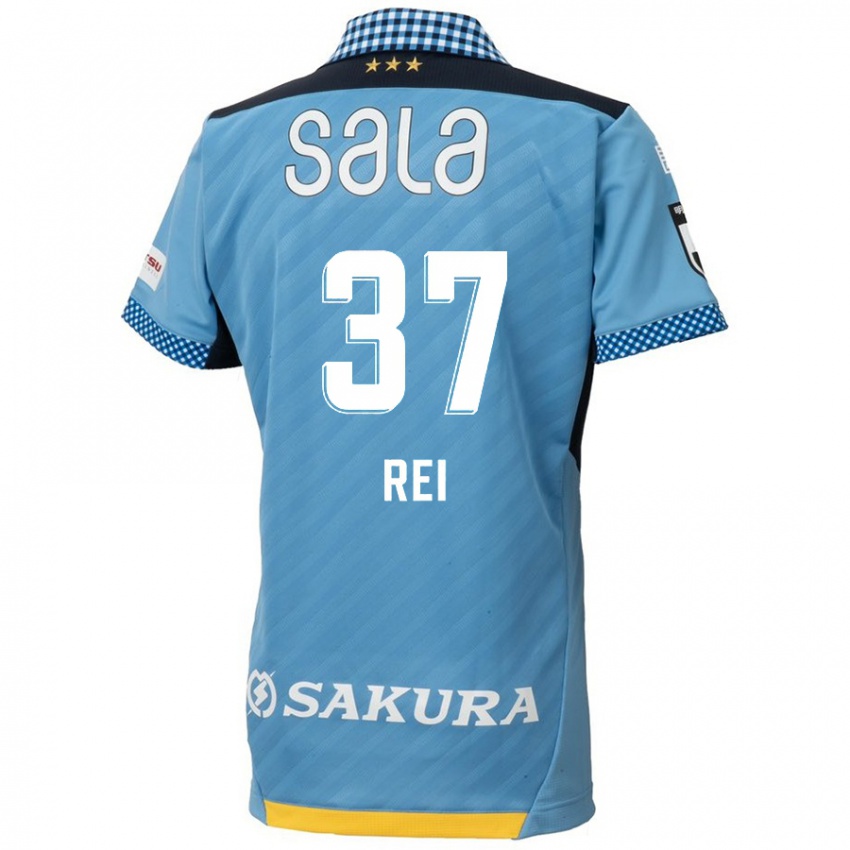 Niño Camiseta Rei Hirakawa #37 Azul Negro 1ª Equipación 2024/25 La Camisa