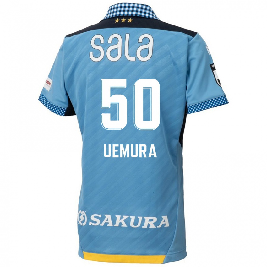 Niño Camiseta Hiroto Uemura #50 Azul Negro 1ª Equipación 2024/25 La Camisa