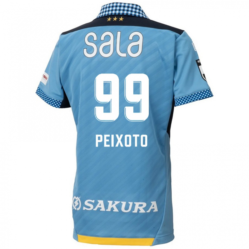 Niño Camiseta Matheus Peixoto #99 Azul Negro 1ª Equipación 2024/25 La Camisa