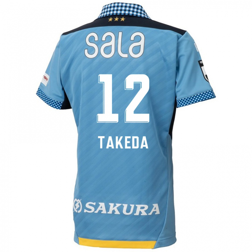 Niño Camiseta Yusei Takeda #12 Azul Negro 1ª Equipación 2024/25 La Camisa