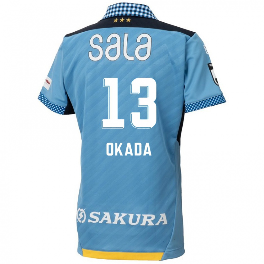 Niño Camiseta Kosei Okada #13 Azul Negro 1ª Equipación 2024/25 La Camisa