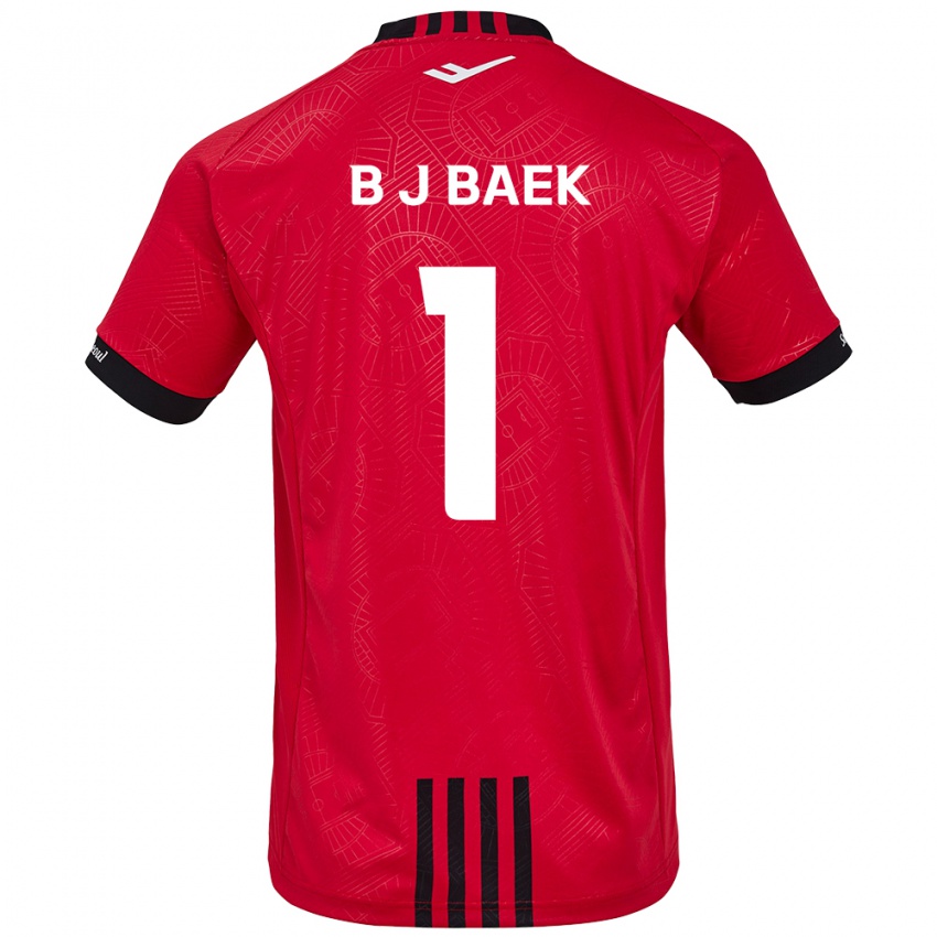 Niño Camiseta Jong-Beom Baek #1 Negro Rojo 1ª Equipación 2024/25 La Camisa