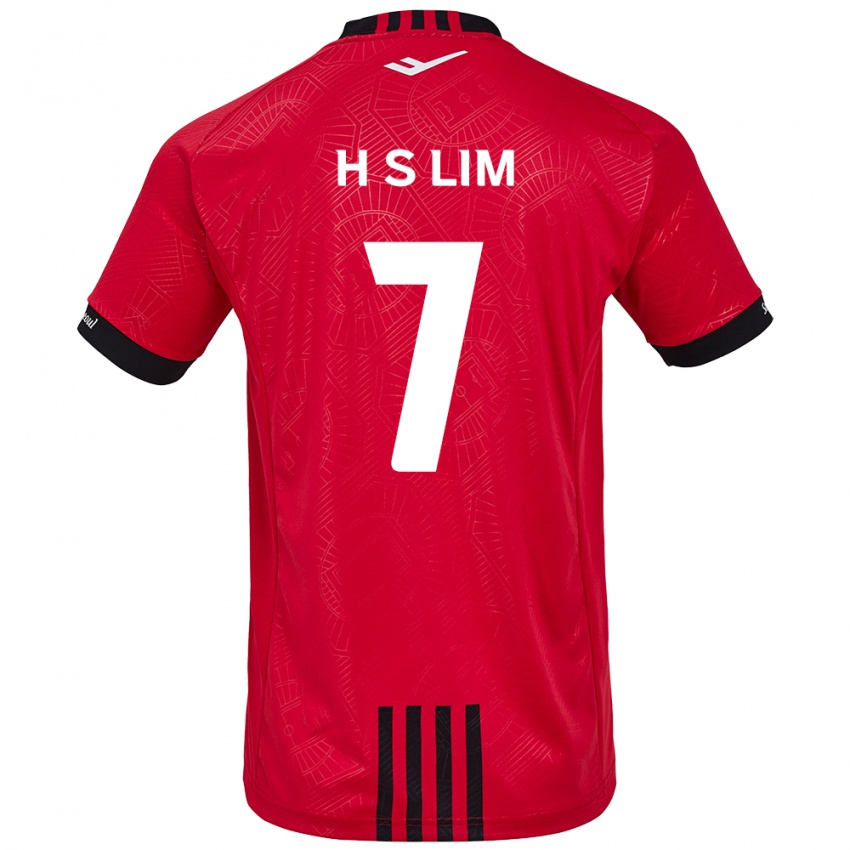 Niño Camiseta Sang-Hyub Lim #7 Negro Rojo 1ª Equipación 2024/25 La Camisa