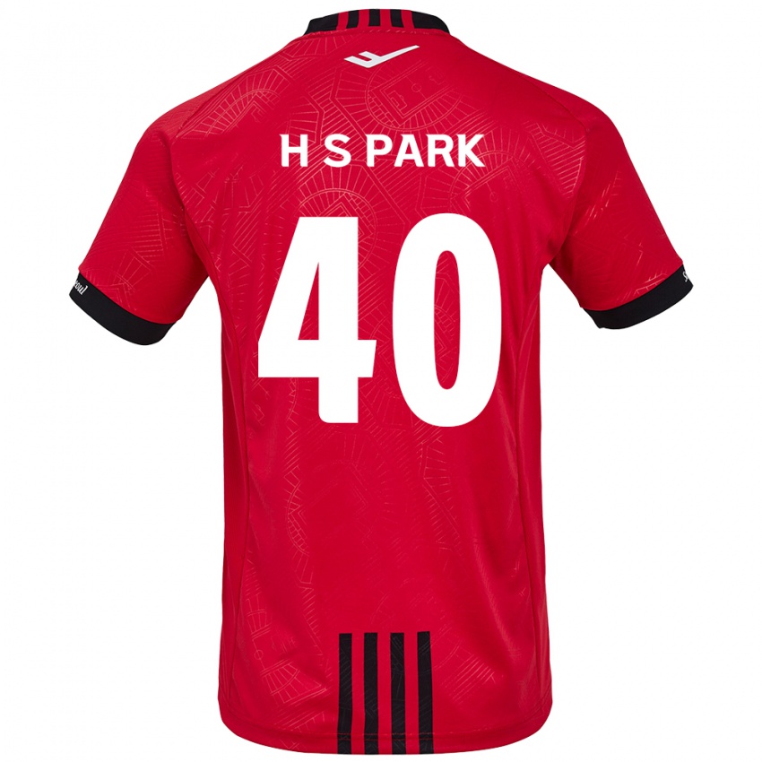 Niño Camiseta Seong-Hun Park #40 Negro Rojo 1ª Equipación 2024/25 La Camisa