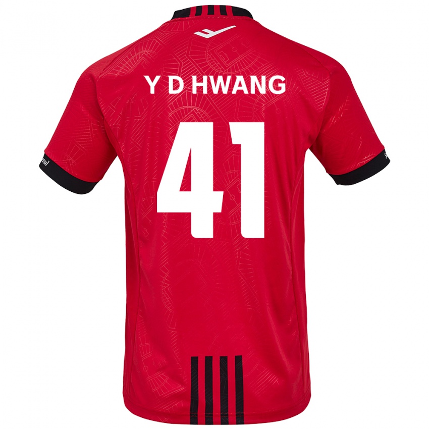 Niño Camiseta Do-Yoon Hwang #41 Negro Rojo 1ª Equipación 2024/25 La Camisa