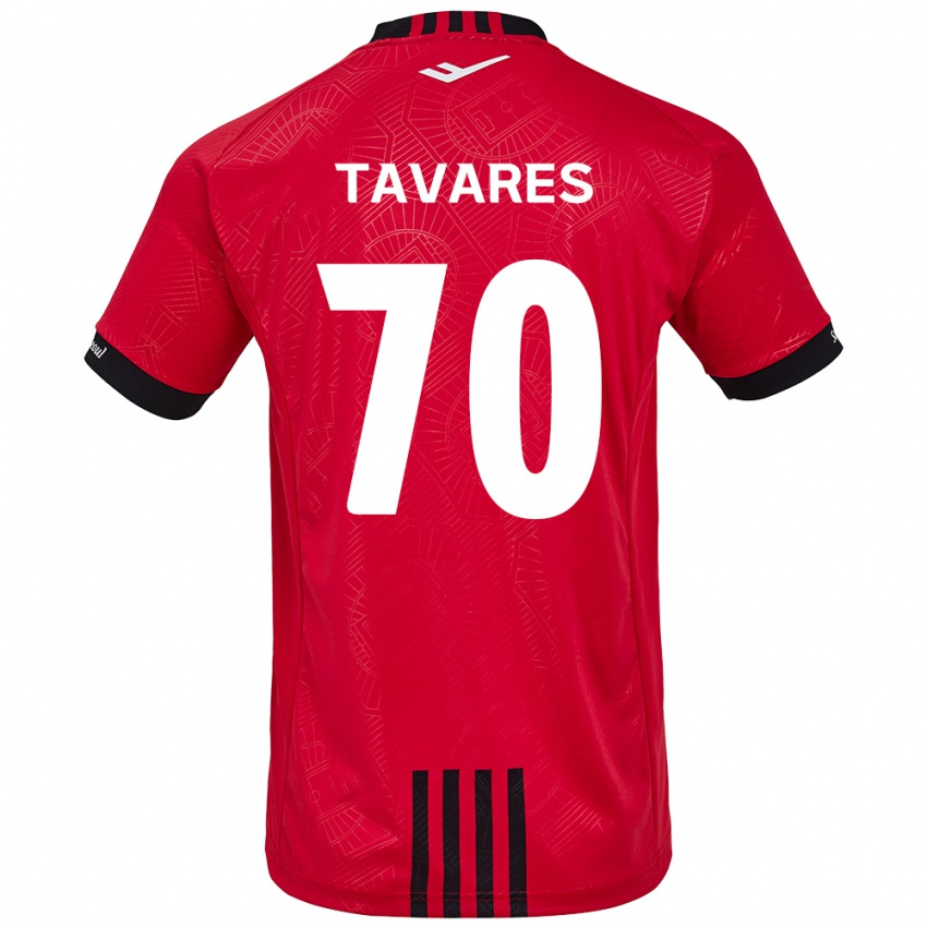 Niño Camiseta Ronaldo Tavares #70 Negro Rojo 1ª Equipación 2024/25 La Camisa