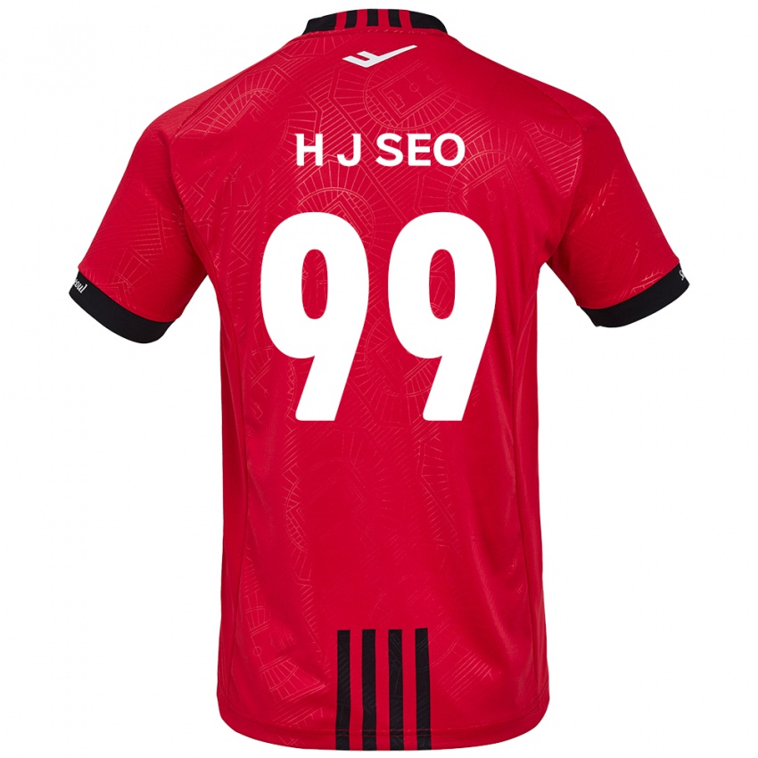 Niño Camiseta Ju-Hwan Seo #99 Negro Rojo 1ª Equipación 2024/25 La Camisa