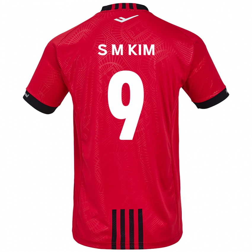 Niño Camiseta Min-Sung Kim #9 Negro Rojo 1ª Equipación 2024/25 La Camisa