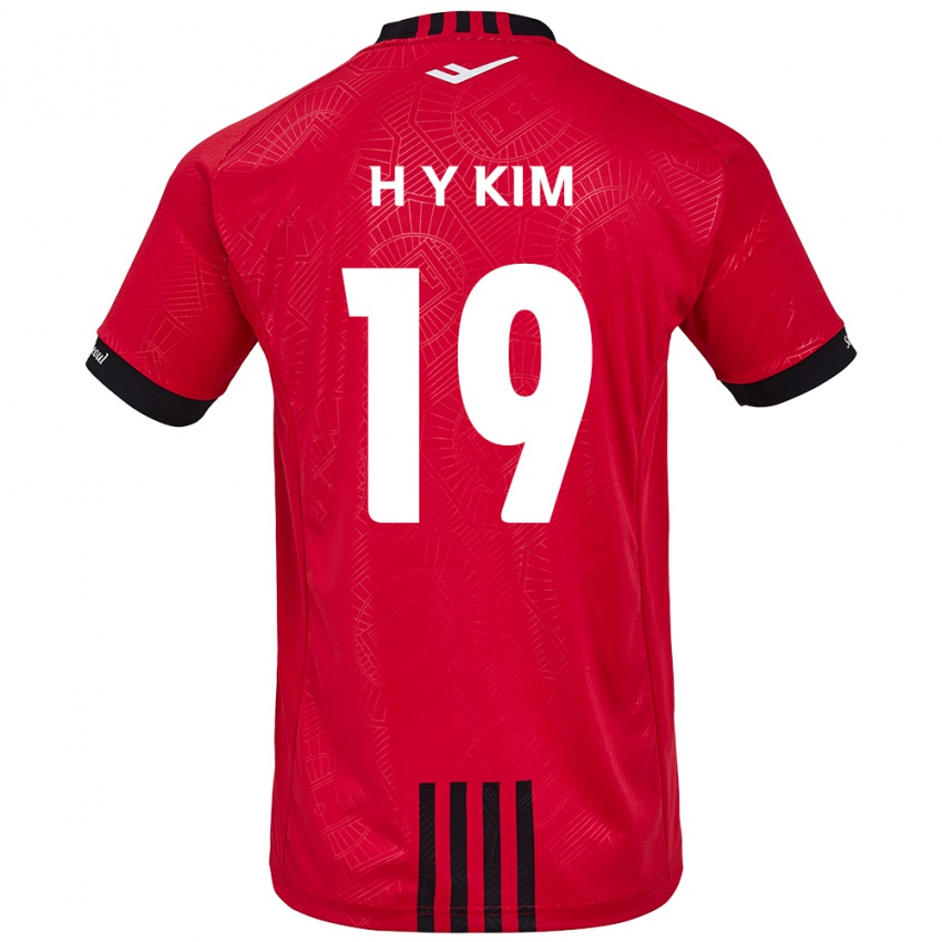 Niño Camiseta Yong-Hyuk Kim #19 Negro Rojo 1ª Equipación 2024/25 La Camisa