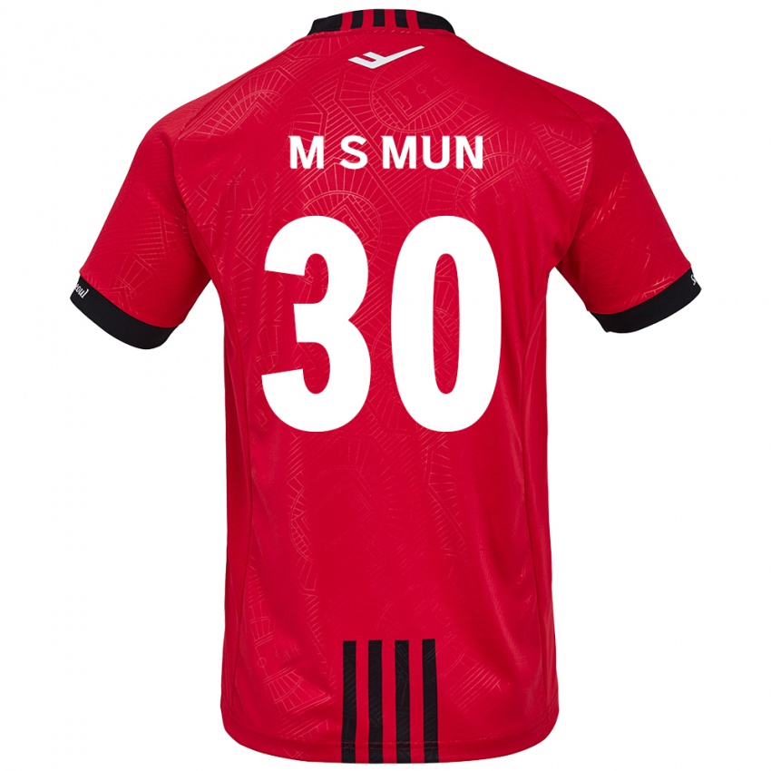 Niño Camiseta Seong-Min Mun #30 Negro Rojo 1ª Equipación 2024/25 La Camisa