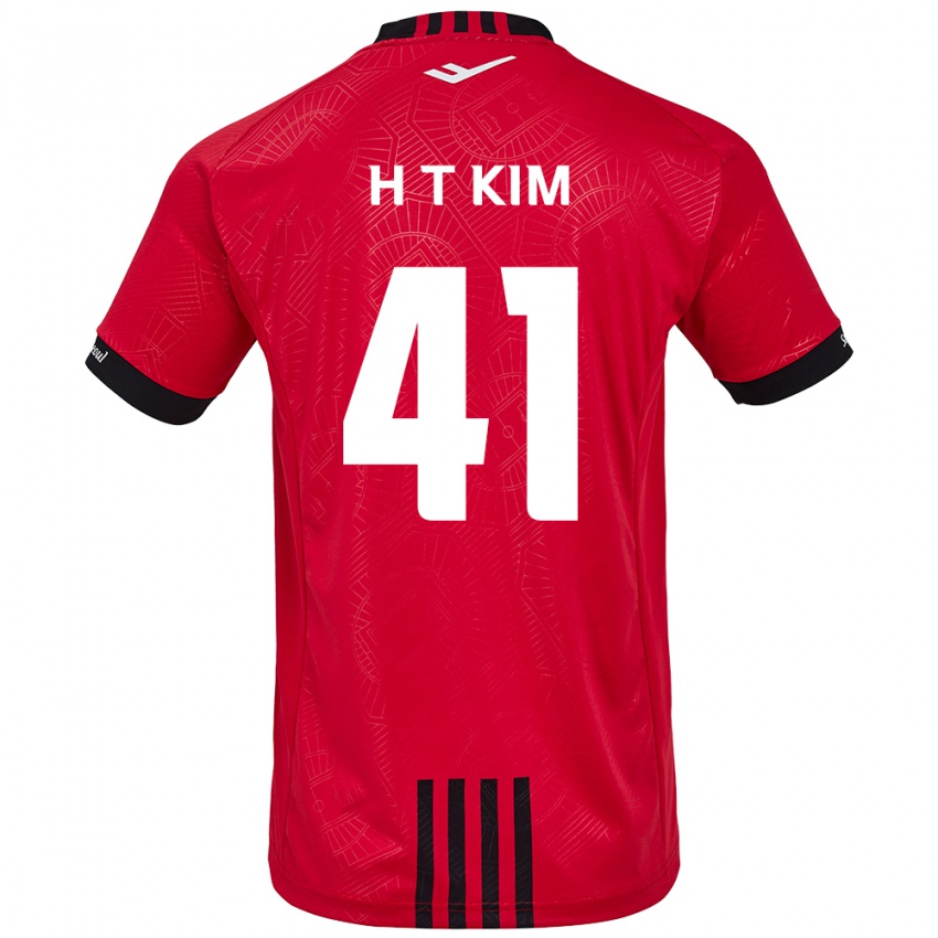 Niño Camiseta Tae-Ho Kim #41 Negro Rojo 1ª Equipación 2024/25 La Camisa