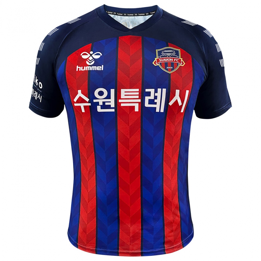 Niño Camiseta Kyu-Baek Choi #6 Azul Rojo 1ª Equipación 2024/25 La Camisa