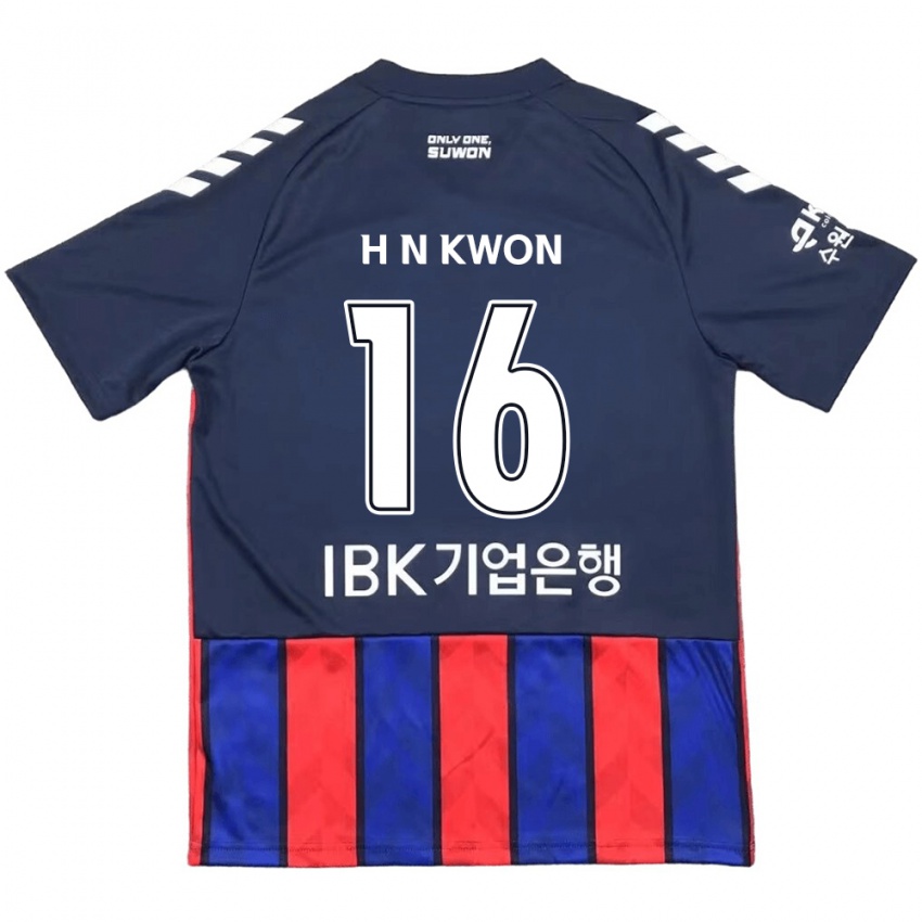 Niño Camiseta Nam-Hoon Kwon #16 Azul Rojo 1ª Equipación 2024/25 La Camisa