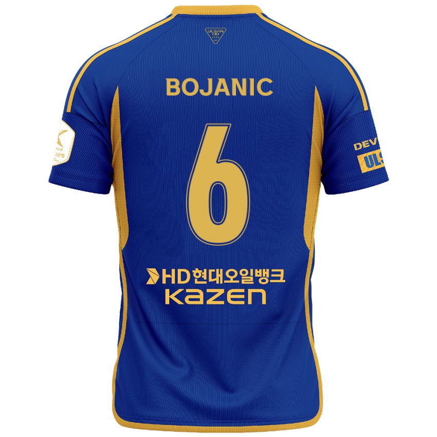 Niño Camiseta Darijan Bojanic #6 Azul Amarillo 1ª Equipación 2024/25 La Camisa