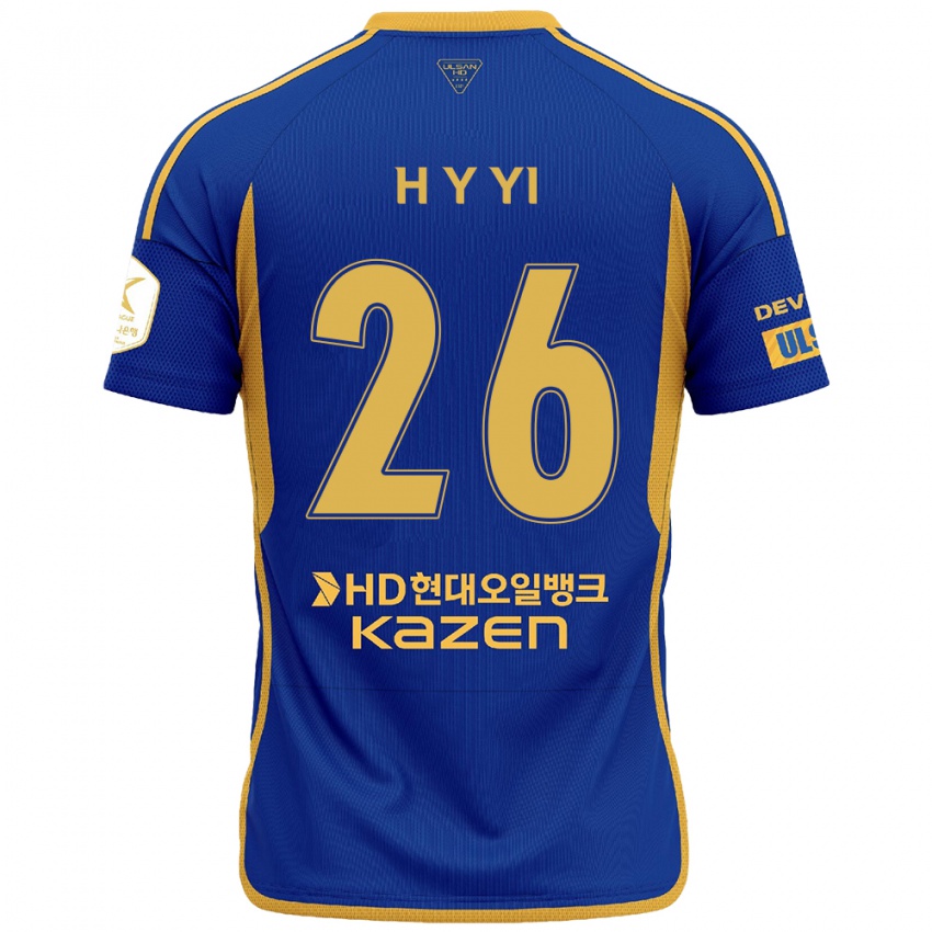 Niño Camiseta Yong-Hyeon Yi #26 Azul Amarillo 1ª Equipación 2024/25 La Camisa