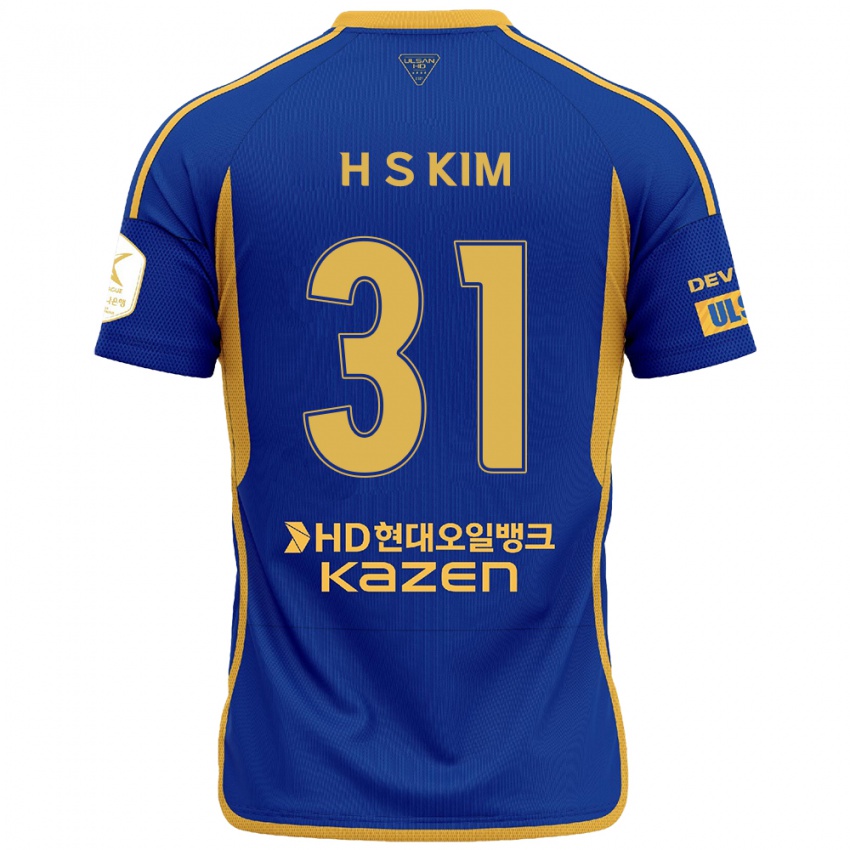 Niño Camiseta Se-Hyoung Kim #31 Azul Amarillo 1ª Equipación 2024/25 La Camisa