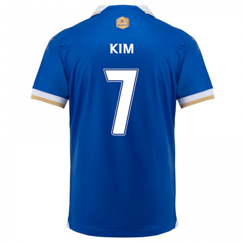 Niño Camiseta Hyun Kim #7 Azul Blanco 1ª Equipación 2024/25 La Camisa