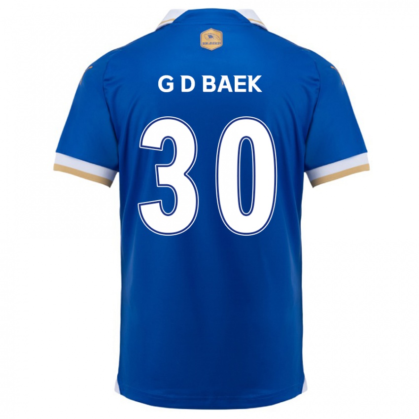 Niño Camiseta Dong-Gyu Baek #30 Azul Blanco 1ª Equipación 2024/25 La Camisa