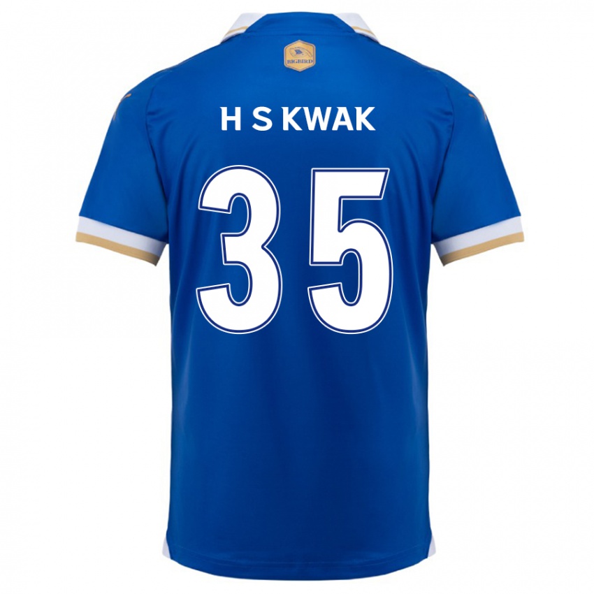 Niño Camiseta Sung-Hoon Kwak #35 Azul Blanco 1ª Equipación 2024/25 La Camisa