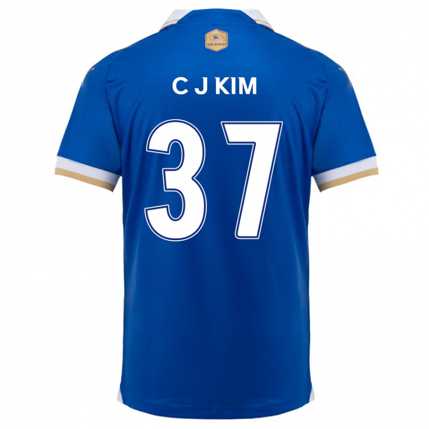 Niño Camiseta Joo-Chan Kim #37 Azul Blanco 1ª Equipación 2024/25 La Camisa