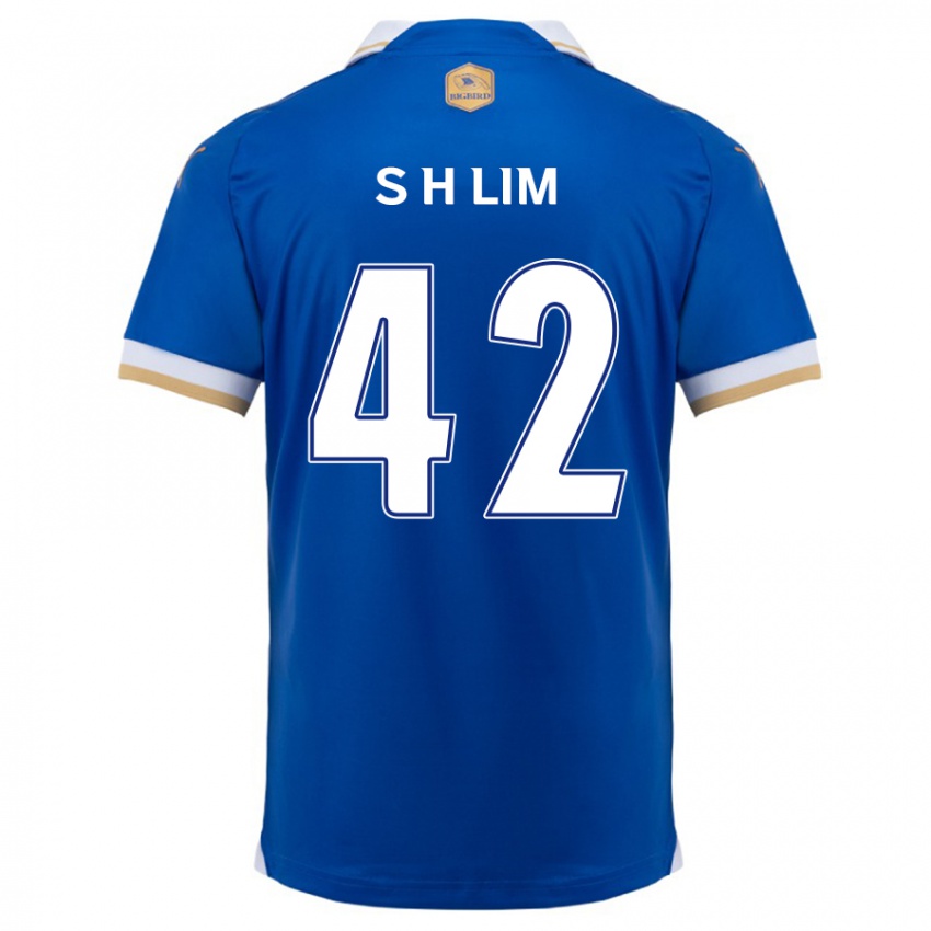 Niño Camiseta Hyun-Sub Lim #42 Azul Blanco 1ª Equipación 2024/25 La Camisa