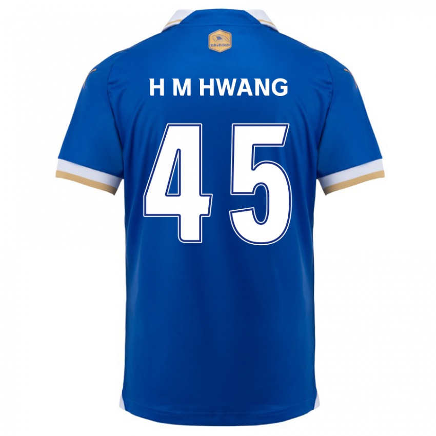 Niño Camiseta Myung-Hyun Hwang #45 Azul Blanco 1ª Equipación 2024/25 La Camisa