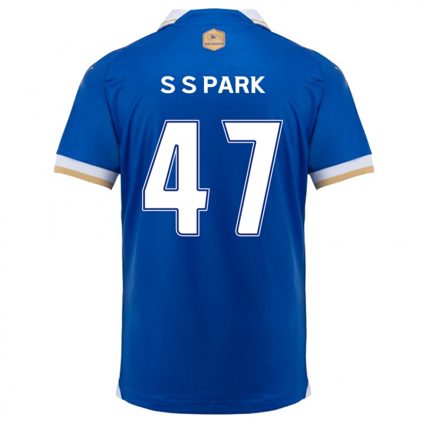 Niño Camiseta Seung-Soo Park #47 Azul Blanco 1ª Equipación 2024/25 La Camisa