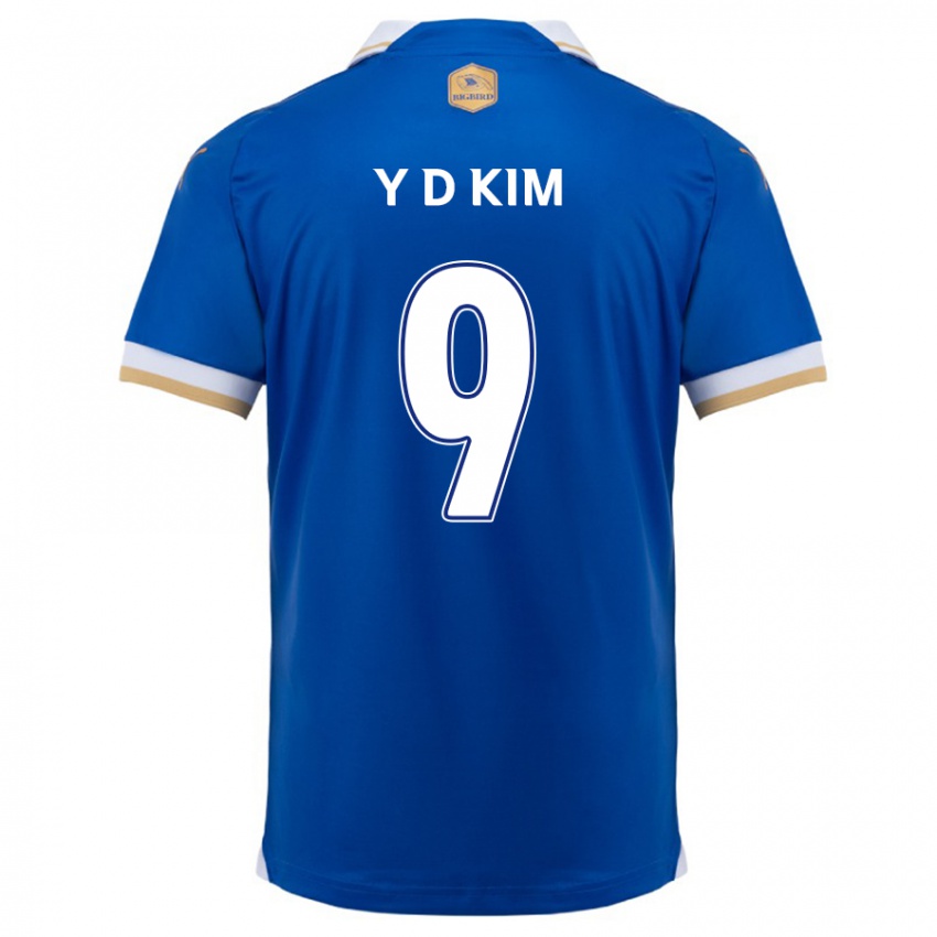 Niño Camiseta Dong-Yeon Kim #9 Azul Blanco 1ª Equipación 2024/25 La Camisa