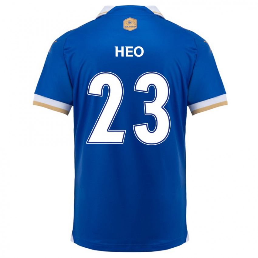 Niño Camiseta Hwan Heo #23 Azul Blanco 1ª Equipación 2024/25 La Camisa