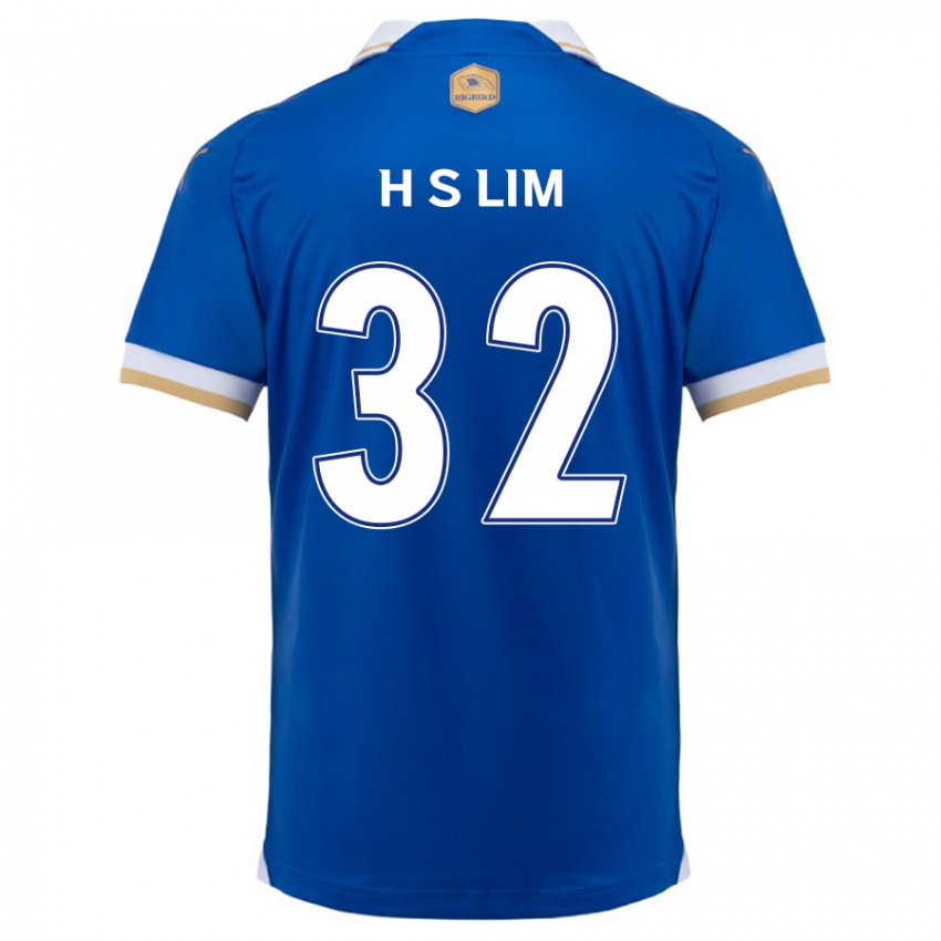 Niño Camiseta Seong-Hyeon Lim #32 Azul Blanco 1ª Equipación 2024/25 La Camisa